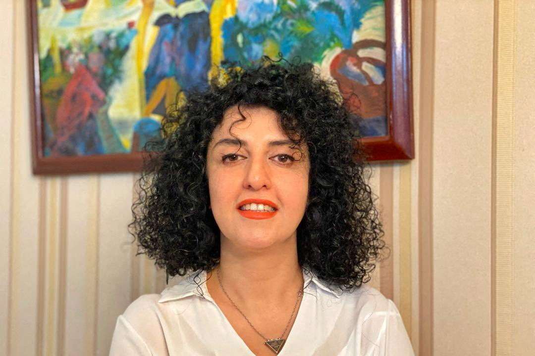 FILE PHOTO: Iranian human rights activist and the vice president of the DHRC Narges Mohammadi poses