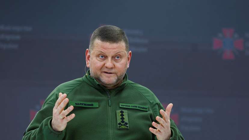 FILE PHOTO: UAF Commander in Chief Zaluzhnyi holds a press conference in Kyiv