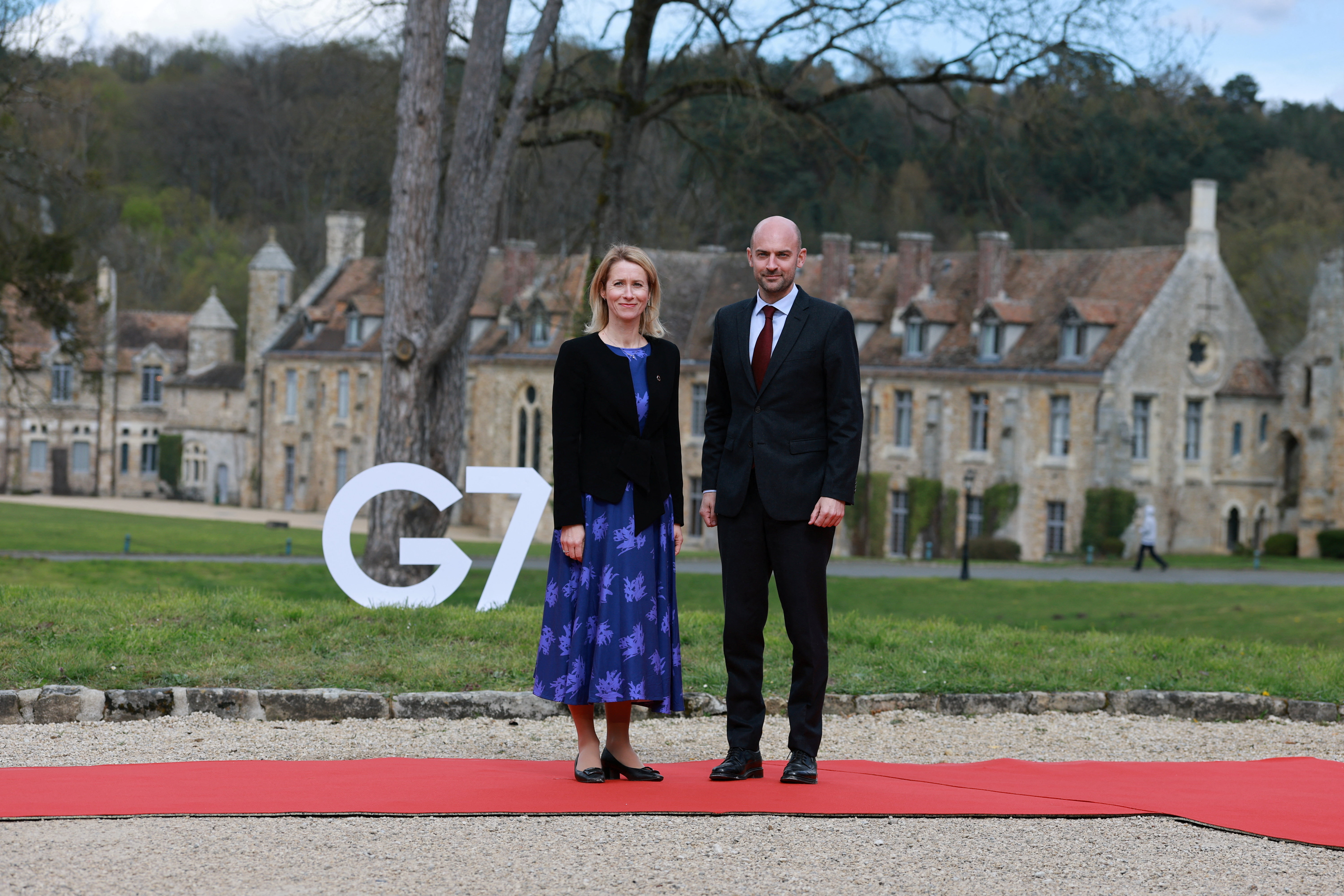 G7 Foreign Ministers' Meeting at Vaux-de-Cernay Abbey in Cernay-la-Ville near Paris
