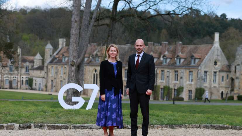 G7 Foreign Ministers' Meeting at Vaux-de-Cernay Abbey in Cernay-la-Ville near Paris