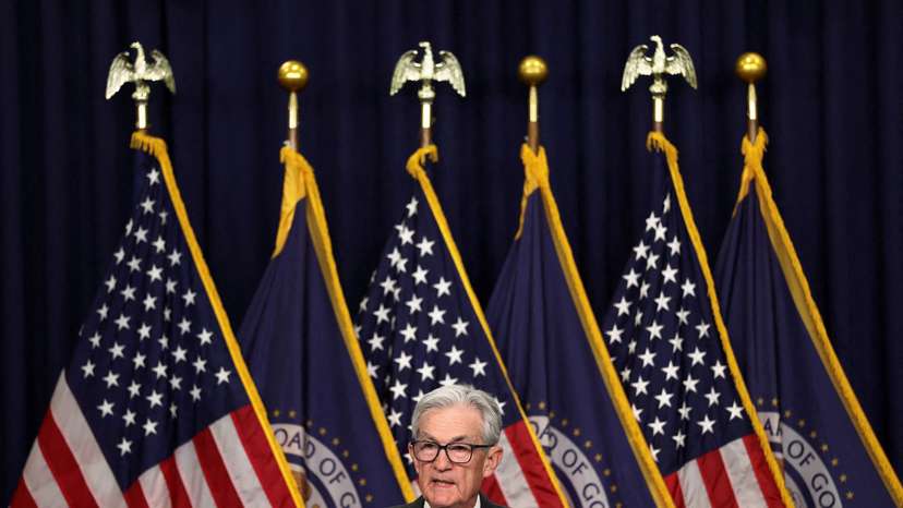 FILE PHOTO: U.S. Federal Reserve Chair Powell holds a press conference, at the U.S. Federal Reserve in Washington