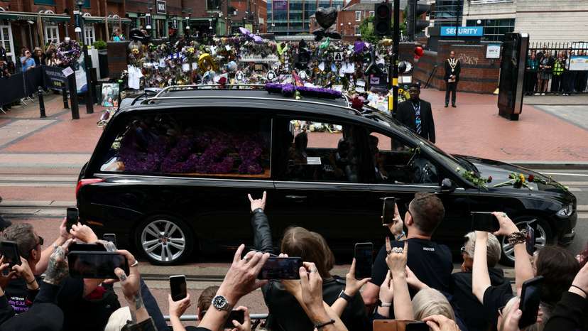 Ozzy Osbourne's funeral cortege travels through Birmingham