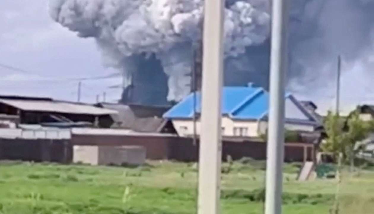 Aftermath of drones attack on Russia's Irkutsk region