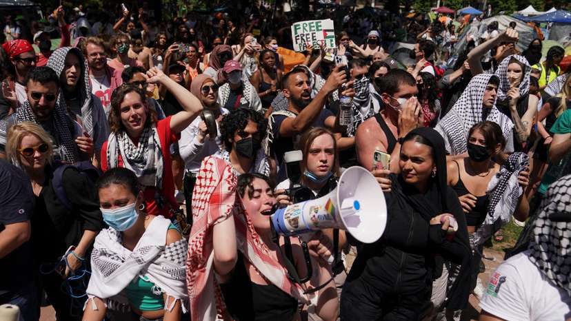 Protest encampment in support of Palestinians at George Washington University in Washington