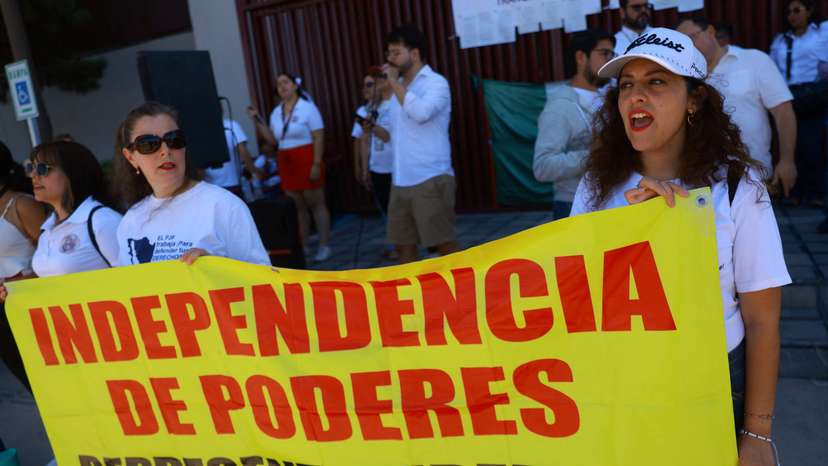 Mexican judicial workers launch strike ahead of vote to overhaul courts, in Ciudad Juarez