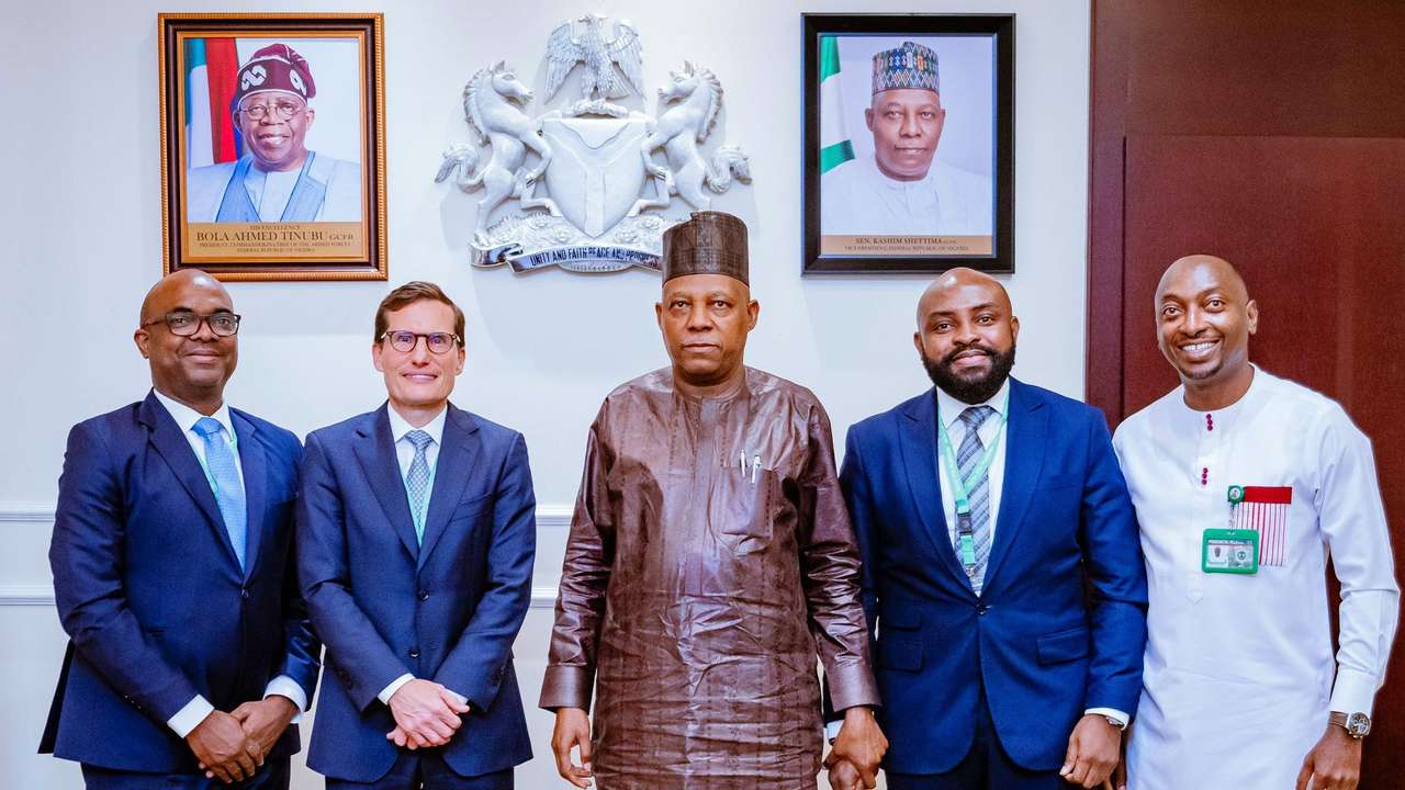 Visa Inc., executives meet with Nigeria Vice Kashim Shettima at the State House in Abuja