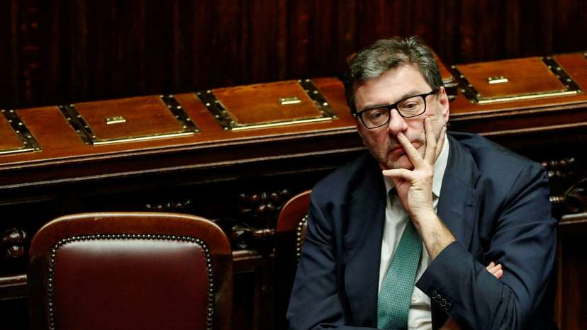 FILE PHOTO: Italian Economy Minister Giancarlo Giorgetti