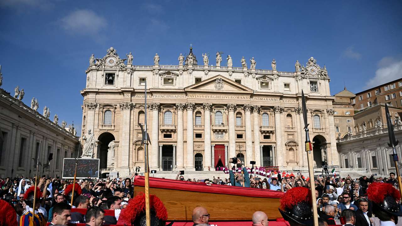 Pope Francis' coffin is transferred to St. Peter's Basilica