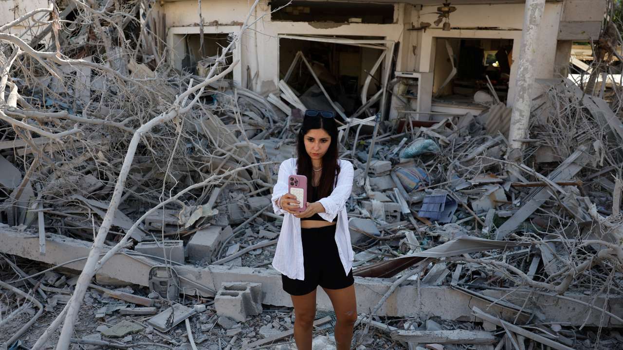 Aftermath of missile attack from Iran on Israel, in Rishon LeZion