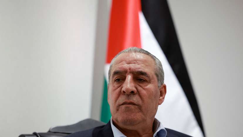 Hussein Al-Sheikh Secretary General of the Executive committee of the PLO speaks at an interview with Reuters in Ramallah in the Israeli-occupied West Bank