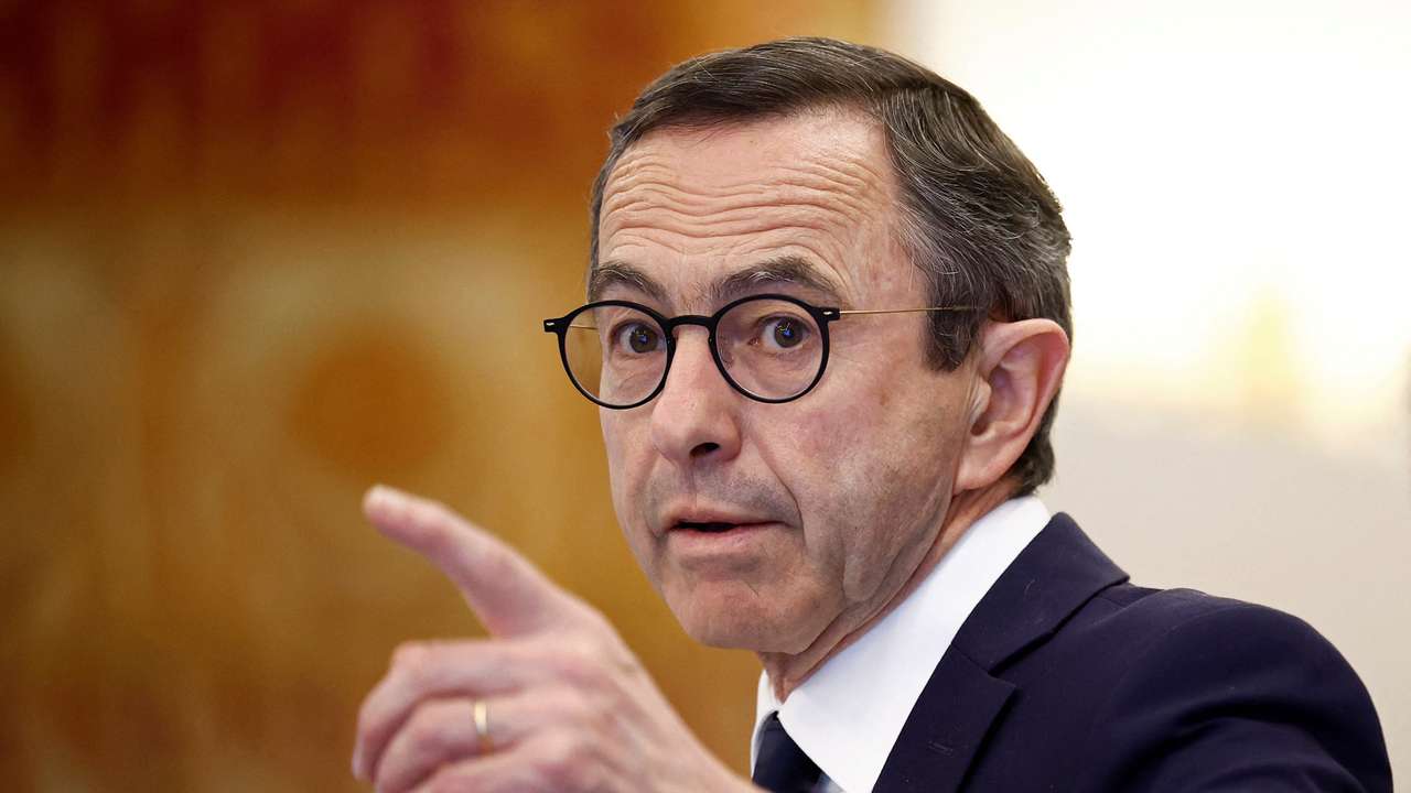 Press conference of French Interior Minister Retailleau in Paris
