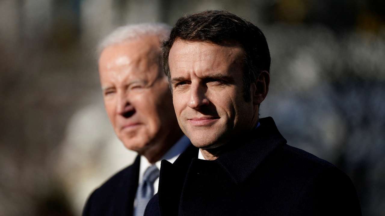 U.S. President Biden and Mrs. Biden host French President Macron and Mrs. Macron for an official State Arrival Ceremony at the White House in Washington