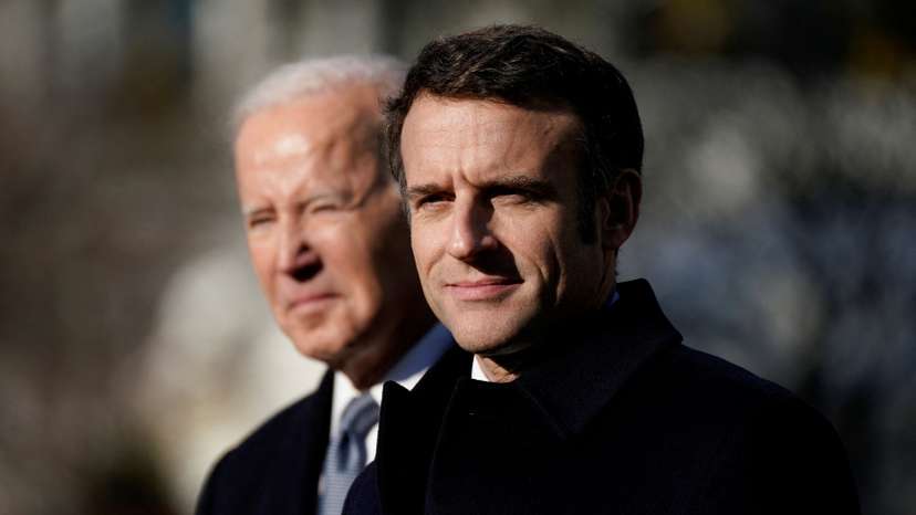 U.S. President Biden and Mrs. Biden host French President Macron and Mrs. Macron for an official State Arrival Ceremony at the White House in Washington