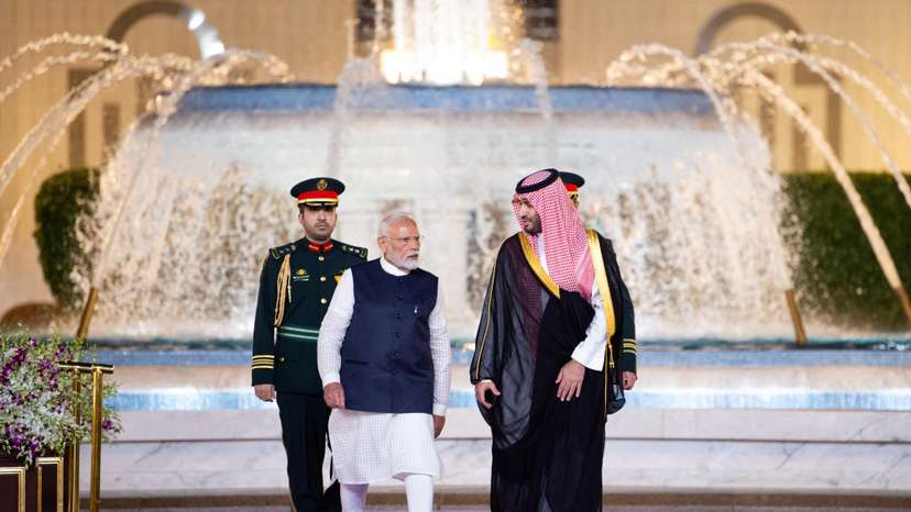 India's Prime Minister Modi meets Saudi Crown Prince Bin Salman, in Jeddah
