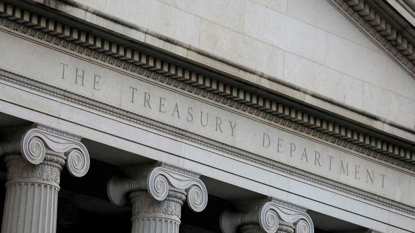 FILE PHOTO: The United States Department of the Treasury is seen in Washington, D.C.