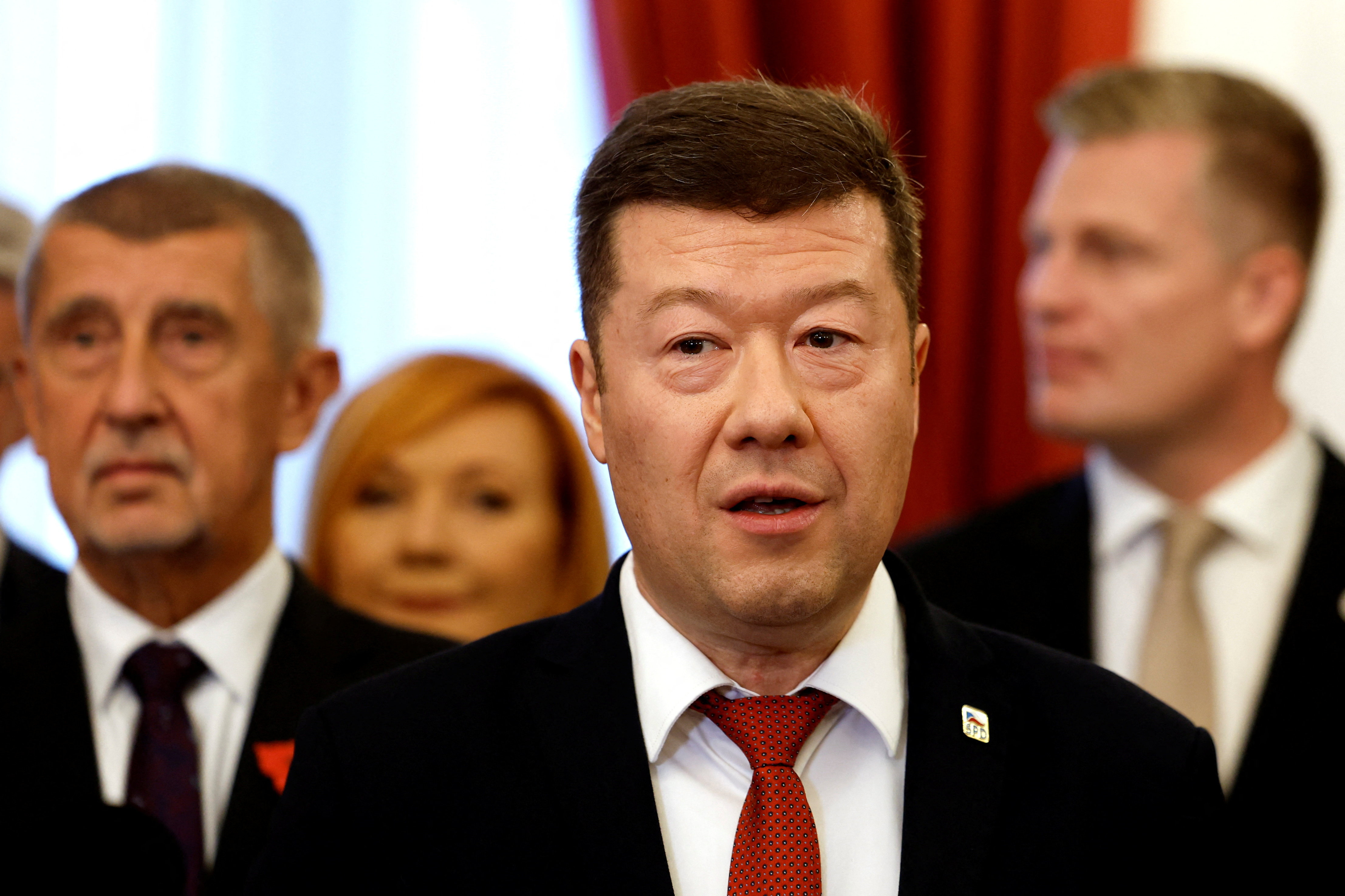 Singing of a coalition agreement in Prague