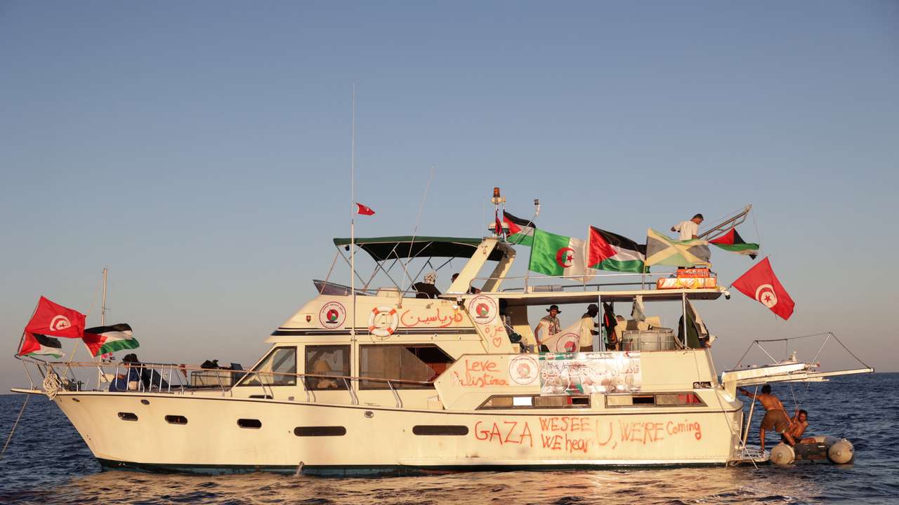 Gaza aid flotilla set to head east from Greece despite Israeli warnings