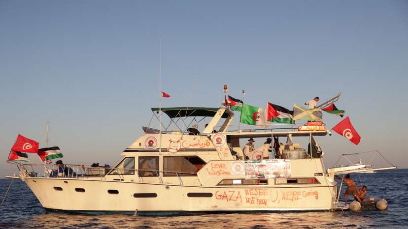 Gaza aid flotilla set to head east from Greece despite Israeli warnings