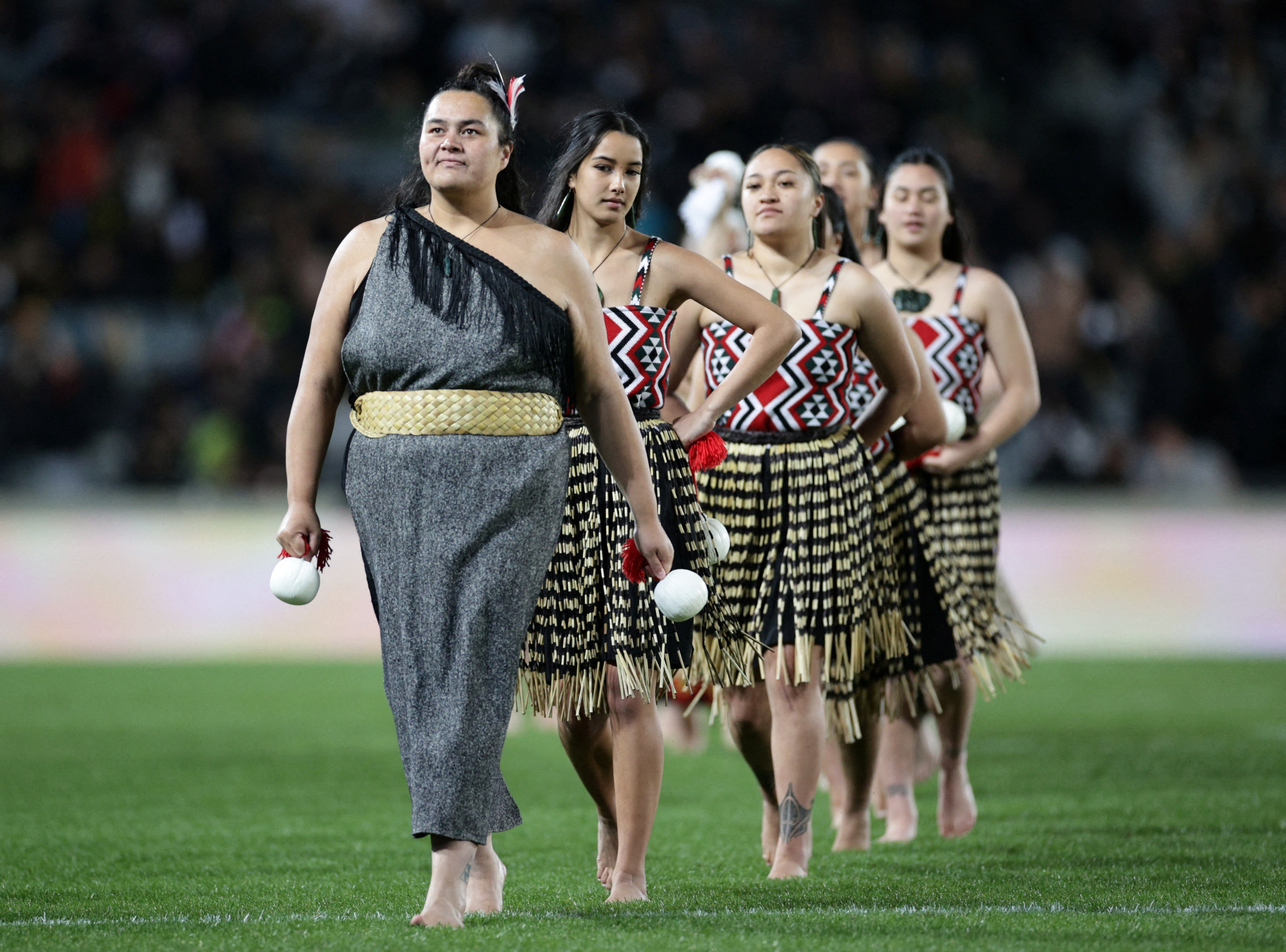 FILE PHOTO: Maori performers before a rugby game