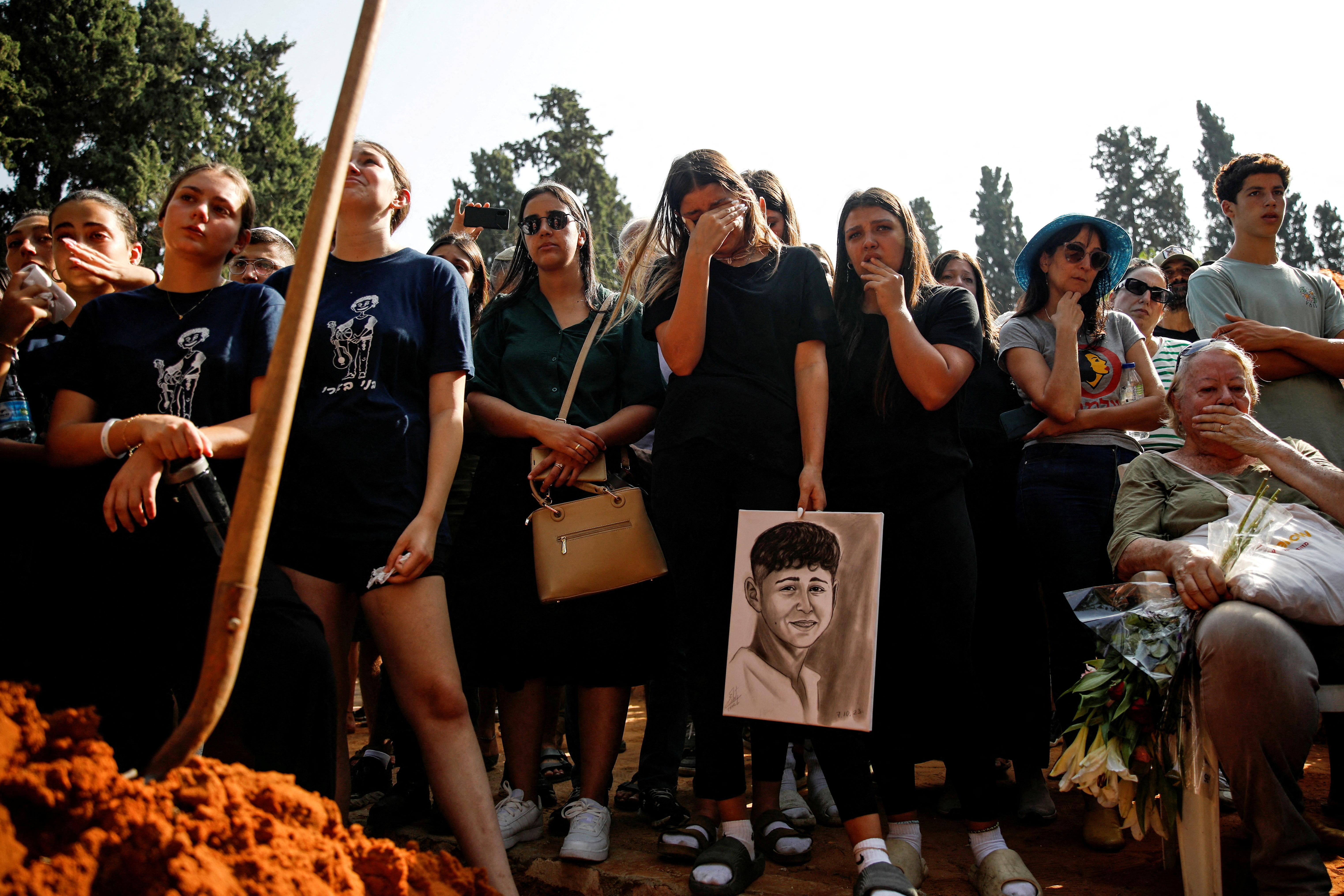FILE PHOTO: Funeral of Dana and Karmel Bachar at Kvutzat Shiller
