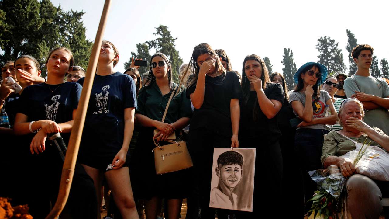 FILE PHOTO: Funeral of Dana and Karmel Bachar at Kvutzat Shiller