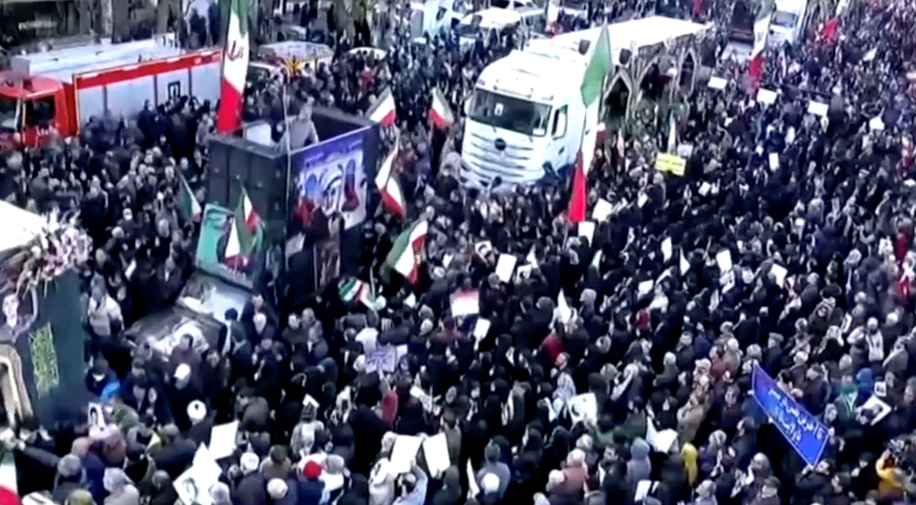 Iranian government holds funeral procession in Tehran