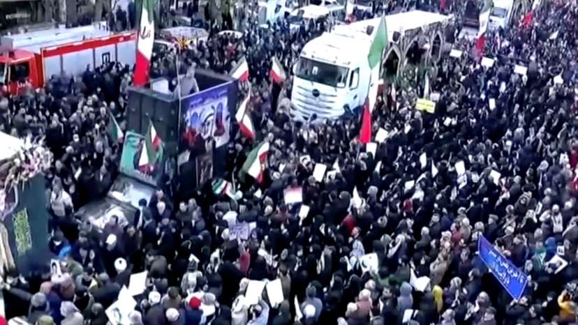 Iranian government holds funeral procession in Tehran