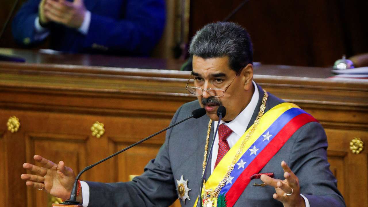 Venezuela's President Maduro delivers his annual address to the nation, in Caracas