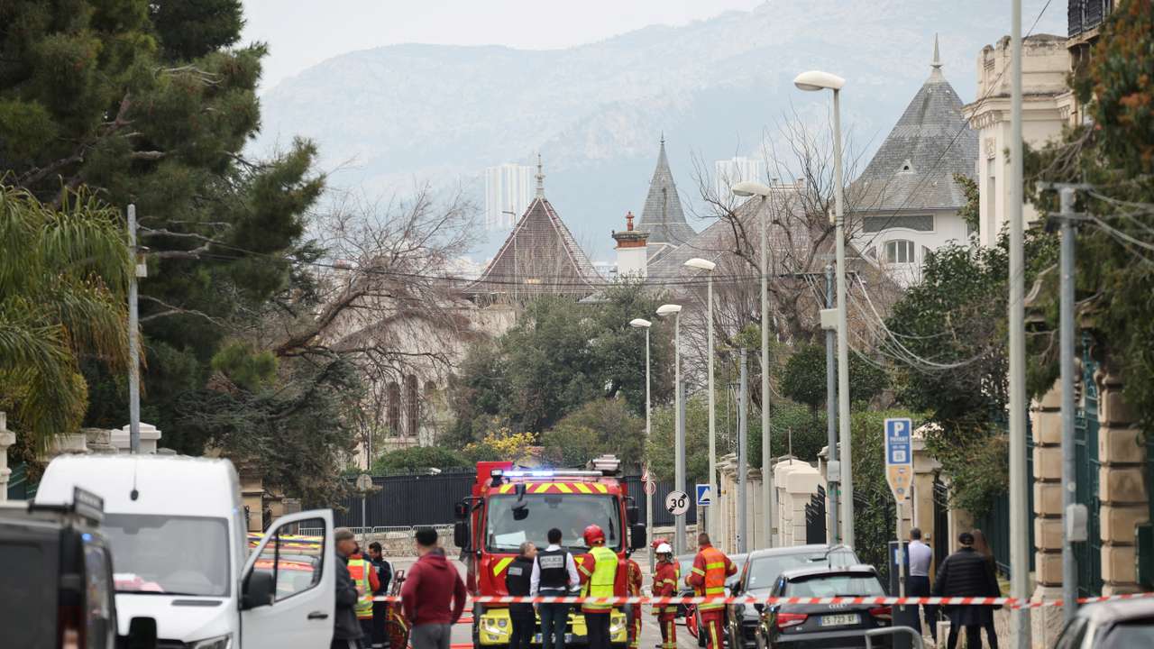 Russian consulate in Marseille after the consul general confirmed there had been an explosion