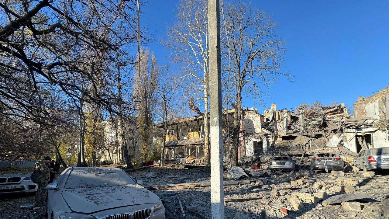Aftermath of a Russian missile strike in Odesa