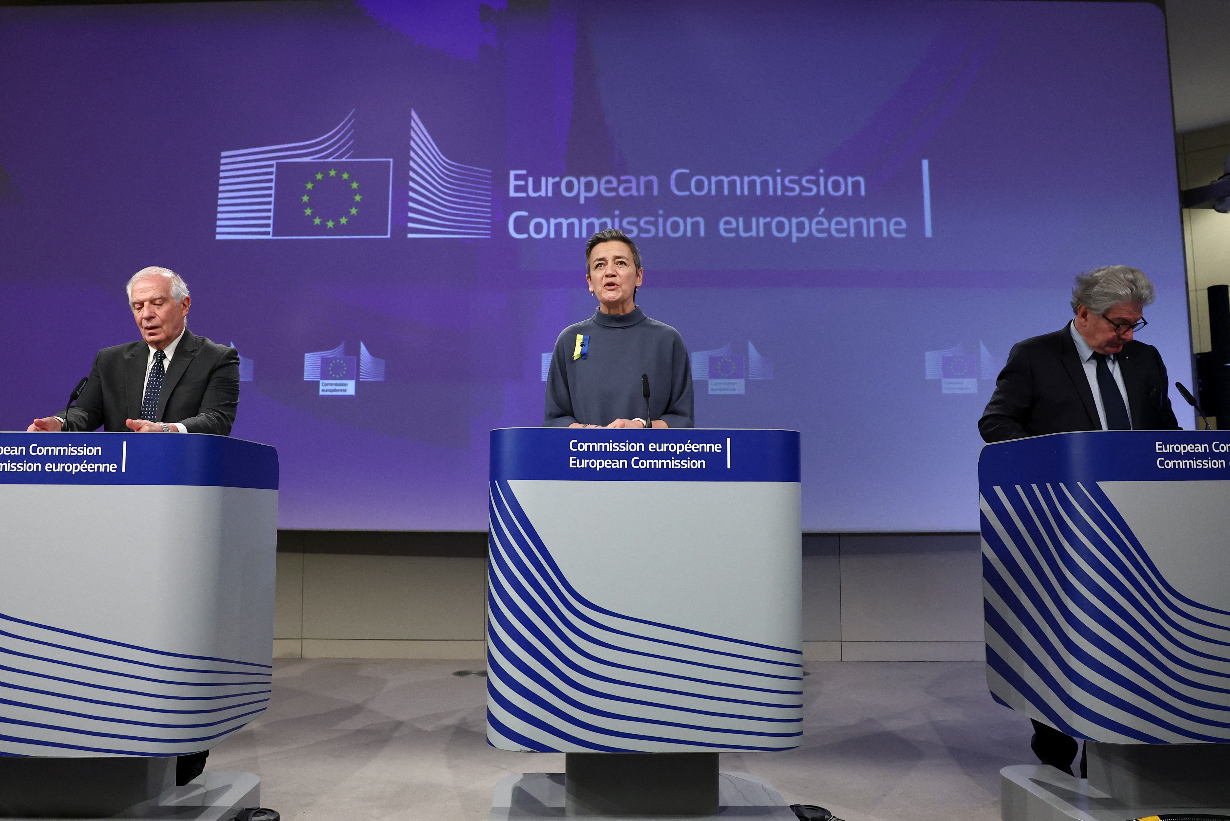 EU presents plans to boost the European Union's arms industry, in Brussels