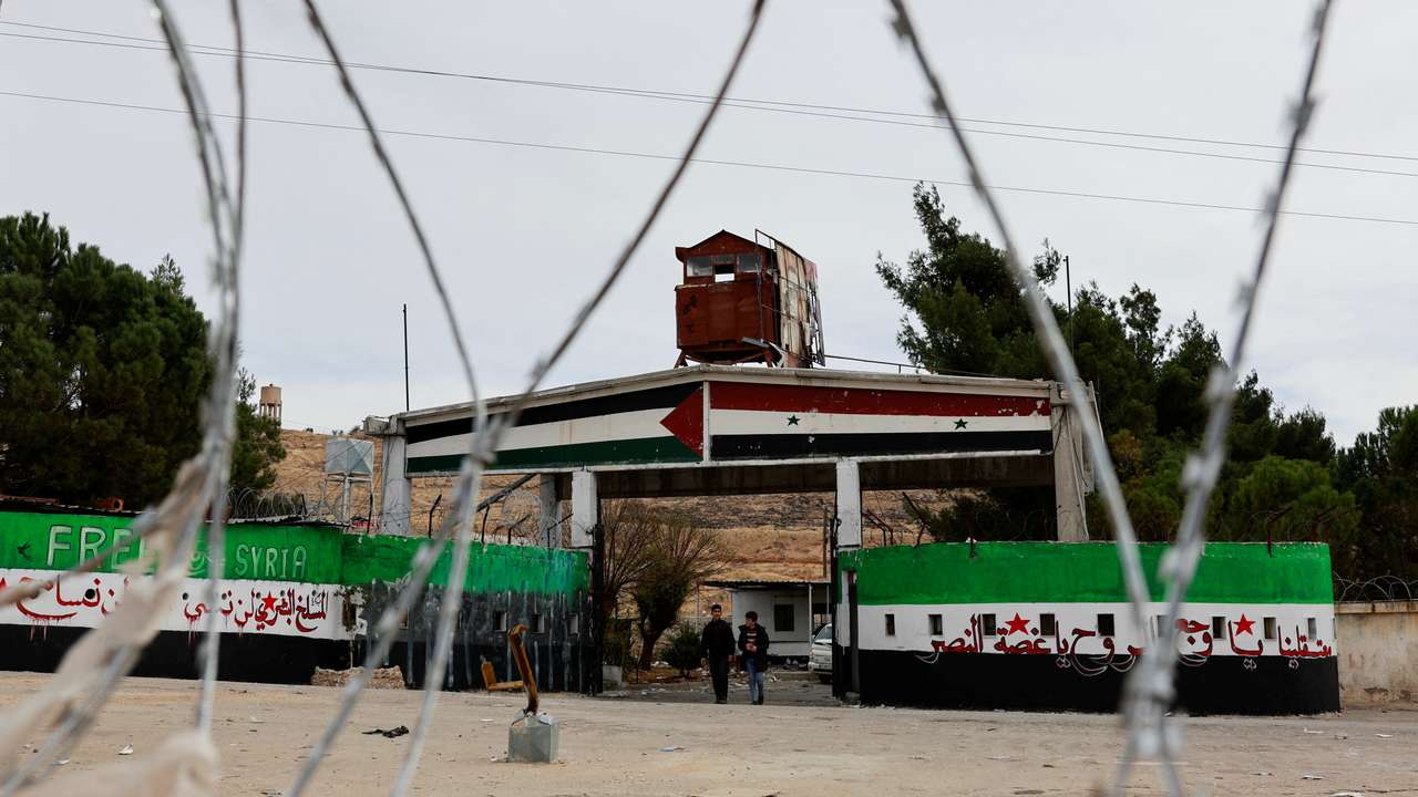 People search for prisoners at Sednaya prison after rebels seized the capital and announced that they have ousted President Bashar al-Assad in Sednaya, Syria