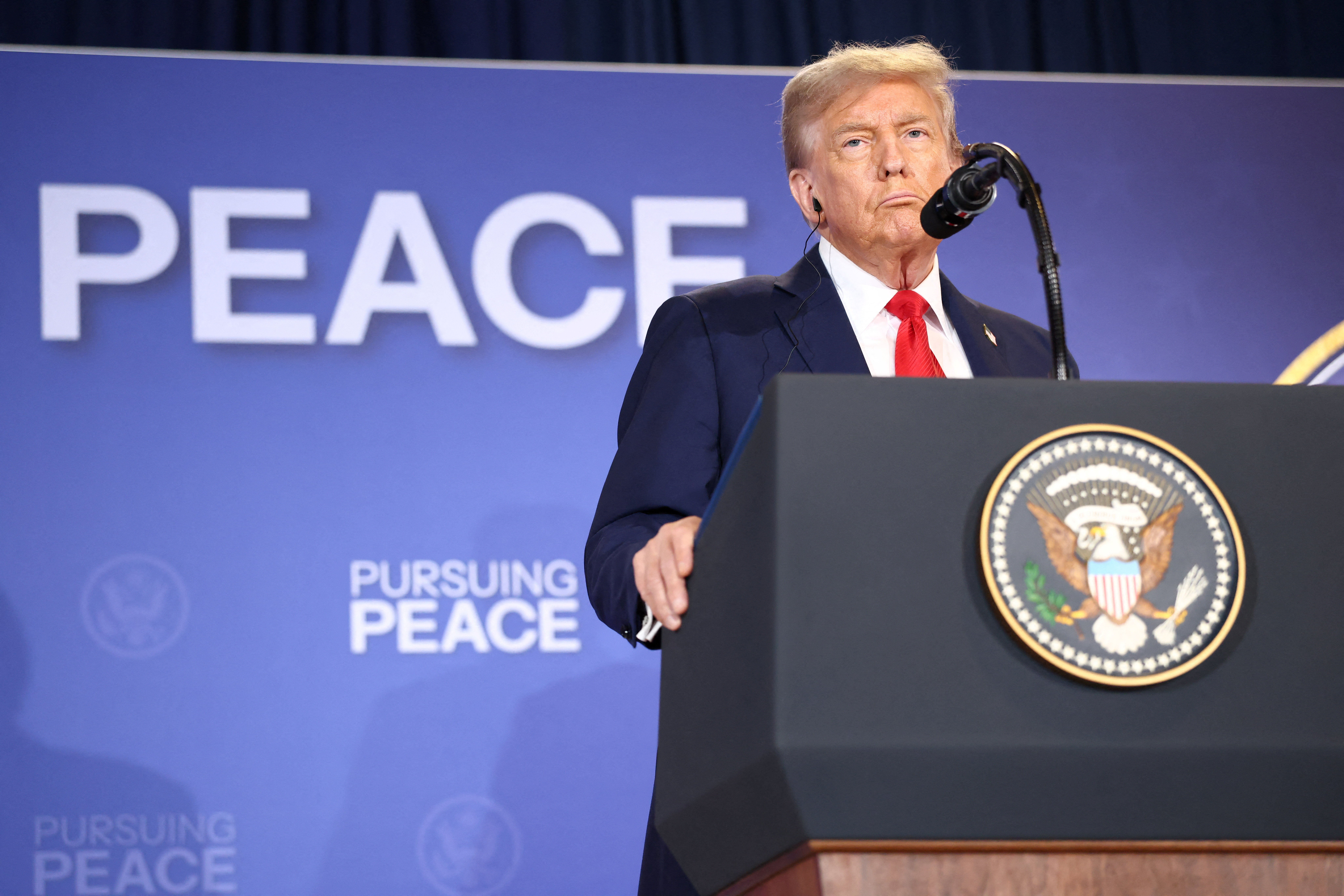 U.S. President Trump meets with Russian President Putin in Alaska