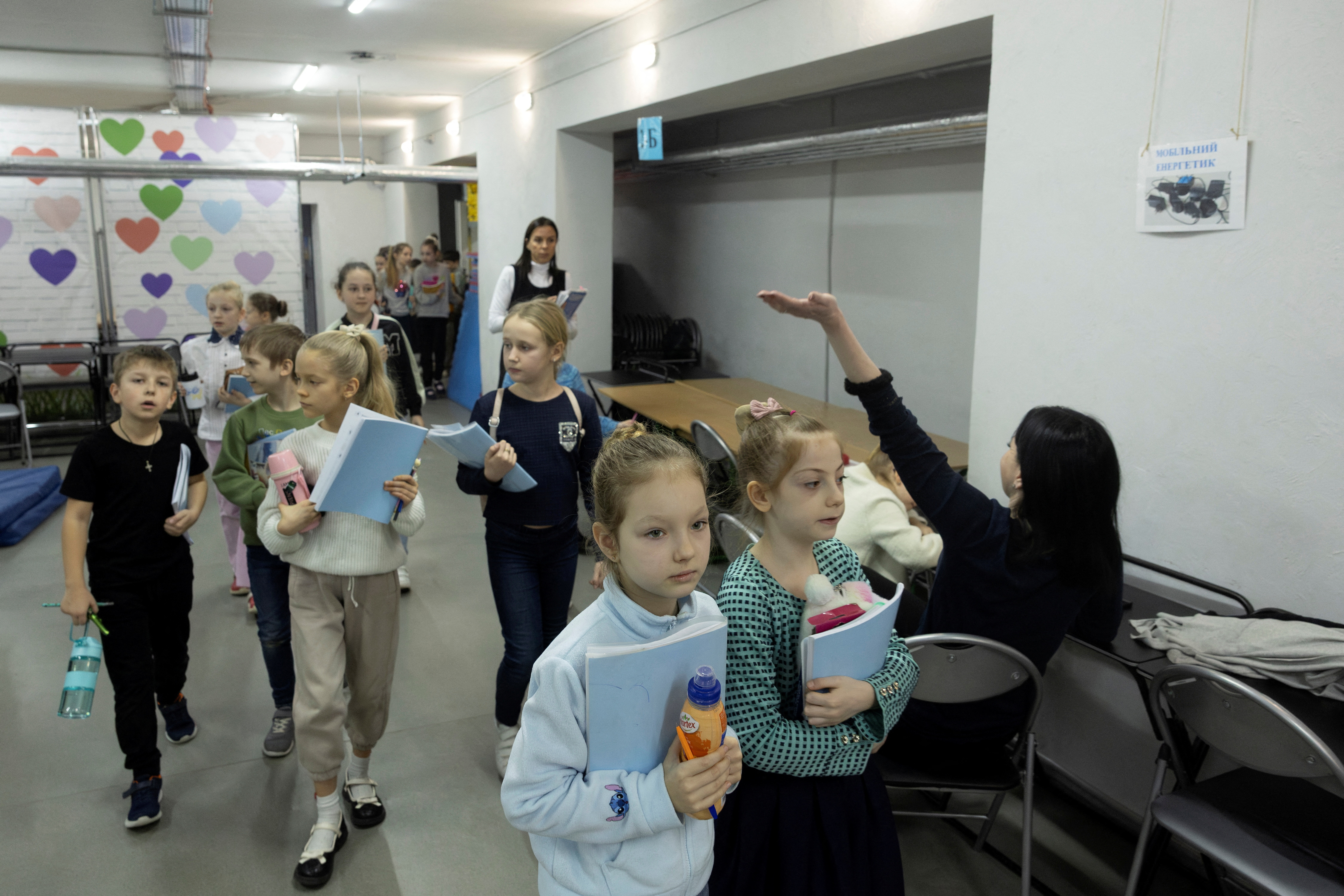 Emotional trauma piles up for Ukraine's children at primary school in Kyiv three years after invasion