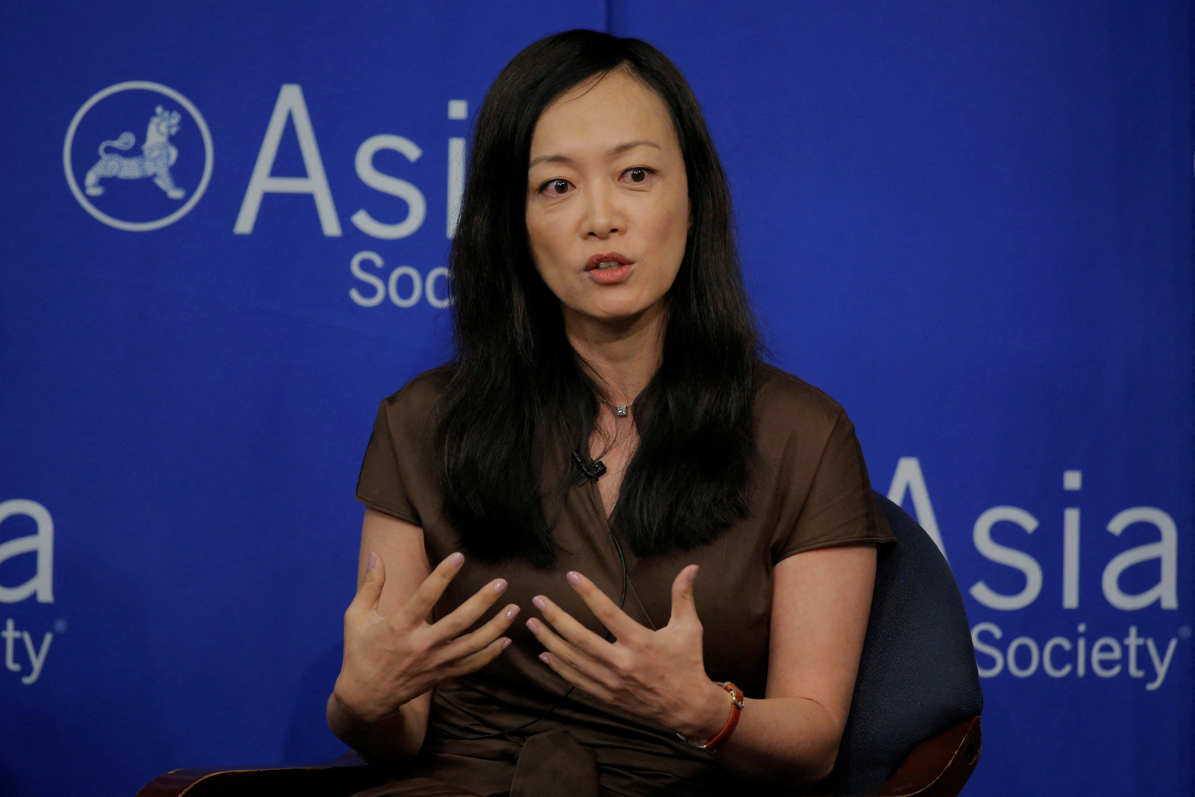 FILE PHOTO: Sue Mi Terry, director at Bower Group Asia, speaks on a "Crisis on the Peninsula: Implications for the U.S. - Korea Alliance" panel at the Asia Society in New York