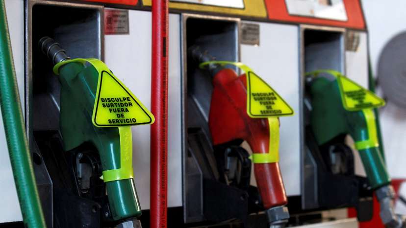 FILE PHOTO: Out-of-service gas pumps are seen at a gas station in Buenos Aires