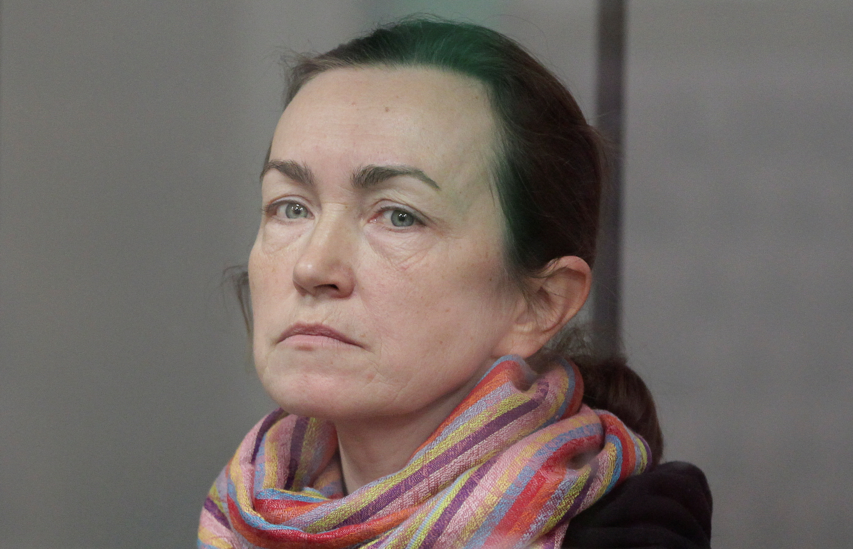 Journalist Alsu Kurmasheva attends a court hearing in Kazan