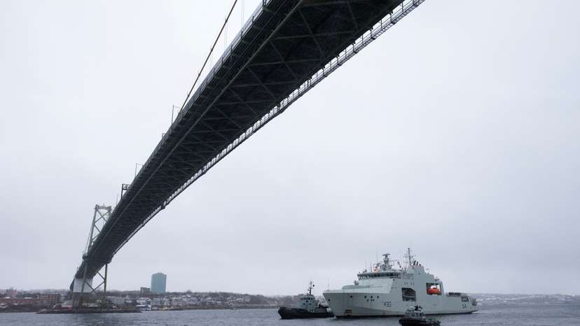 FILE PHOTO: The Royal Canadian Navy's offshore patrol vessel HMCS Harry DeWolf returns to its home port of Halifax