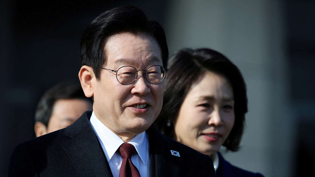 FILE PHOTO: South Korea's President Lee visits China