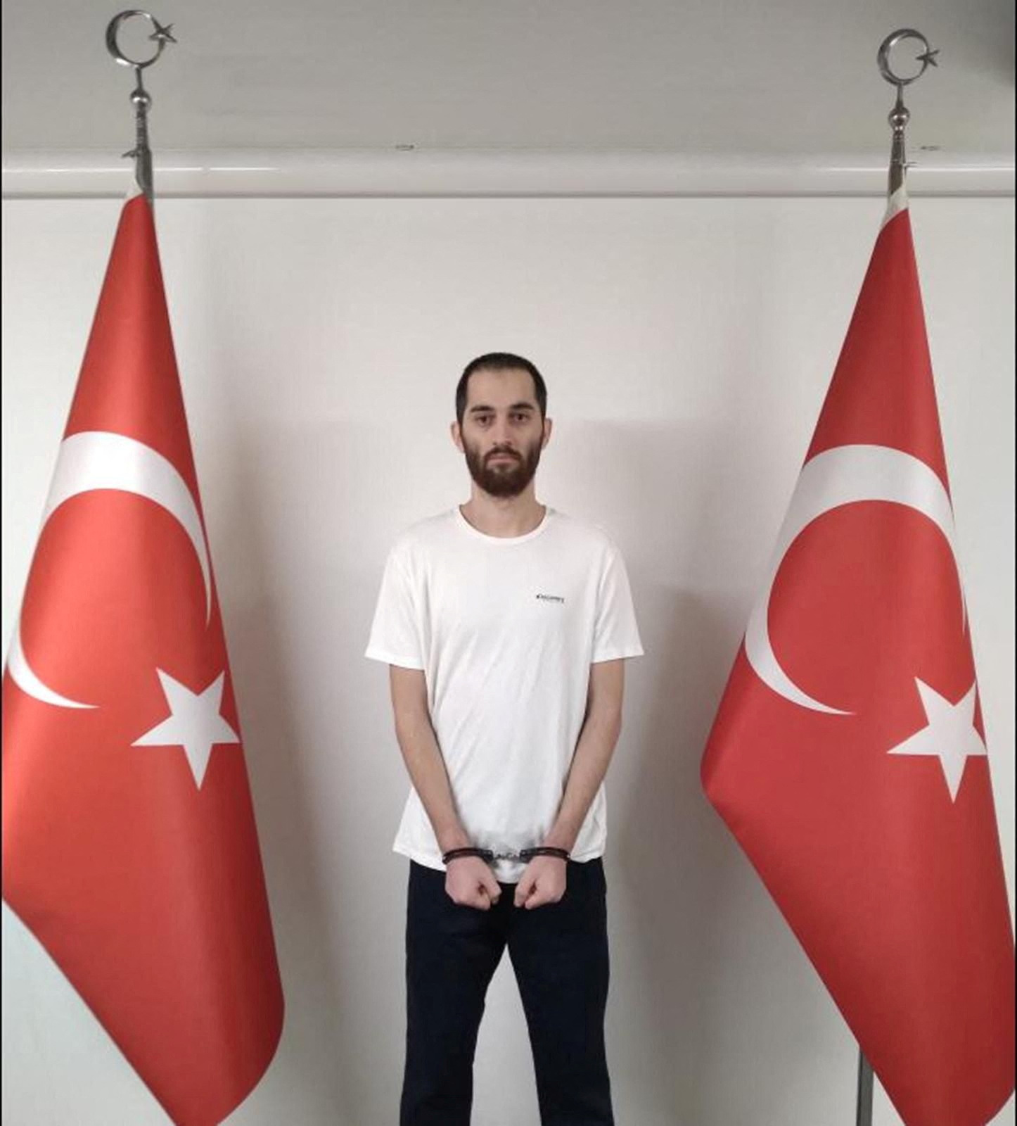 An undated handout picture of an Islamic State militant after he was arrested in istanbul