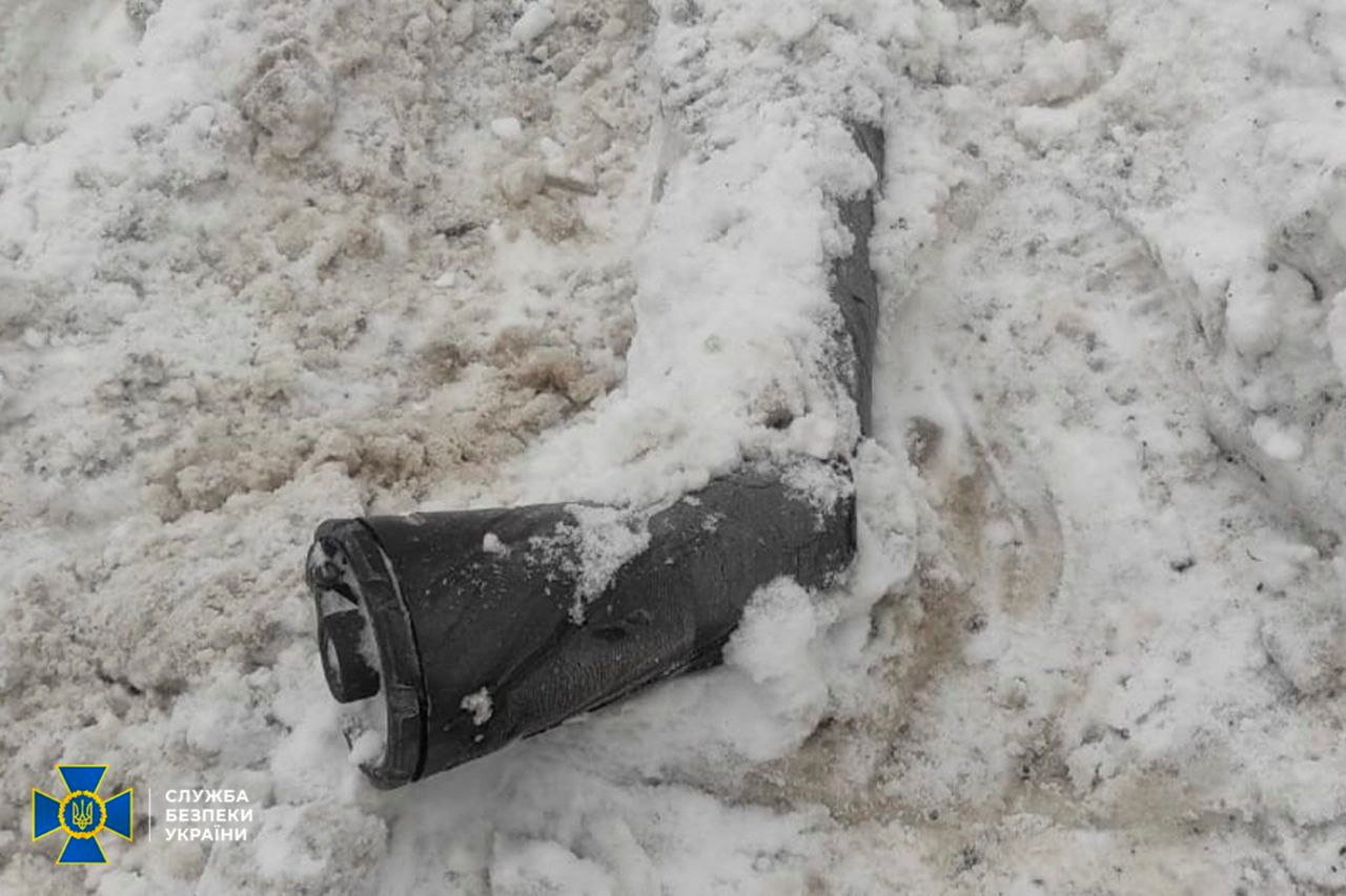 A part of Russian nuclear-capable hypersonic Oreshnik missile system at the site of the Russian missile strike in Lviv region