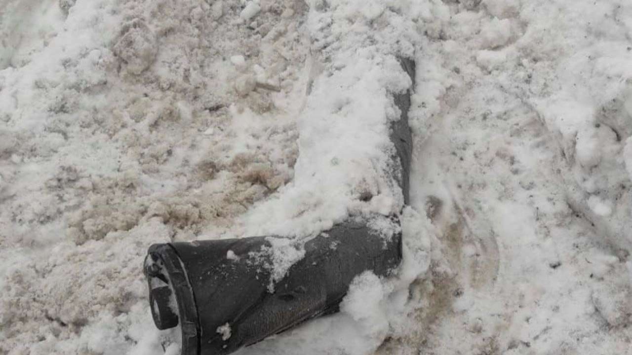 A part of Russian nuclear-capable hypersonic Oreshnik missile system at the site of the Russian missile strike in Lviv region