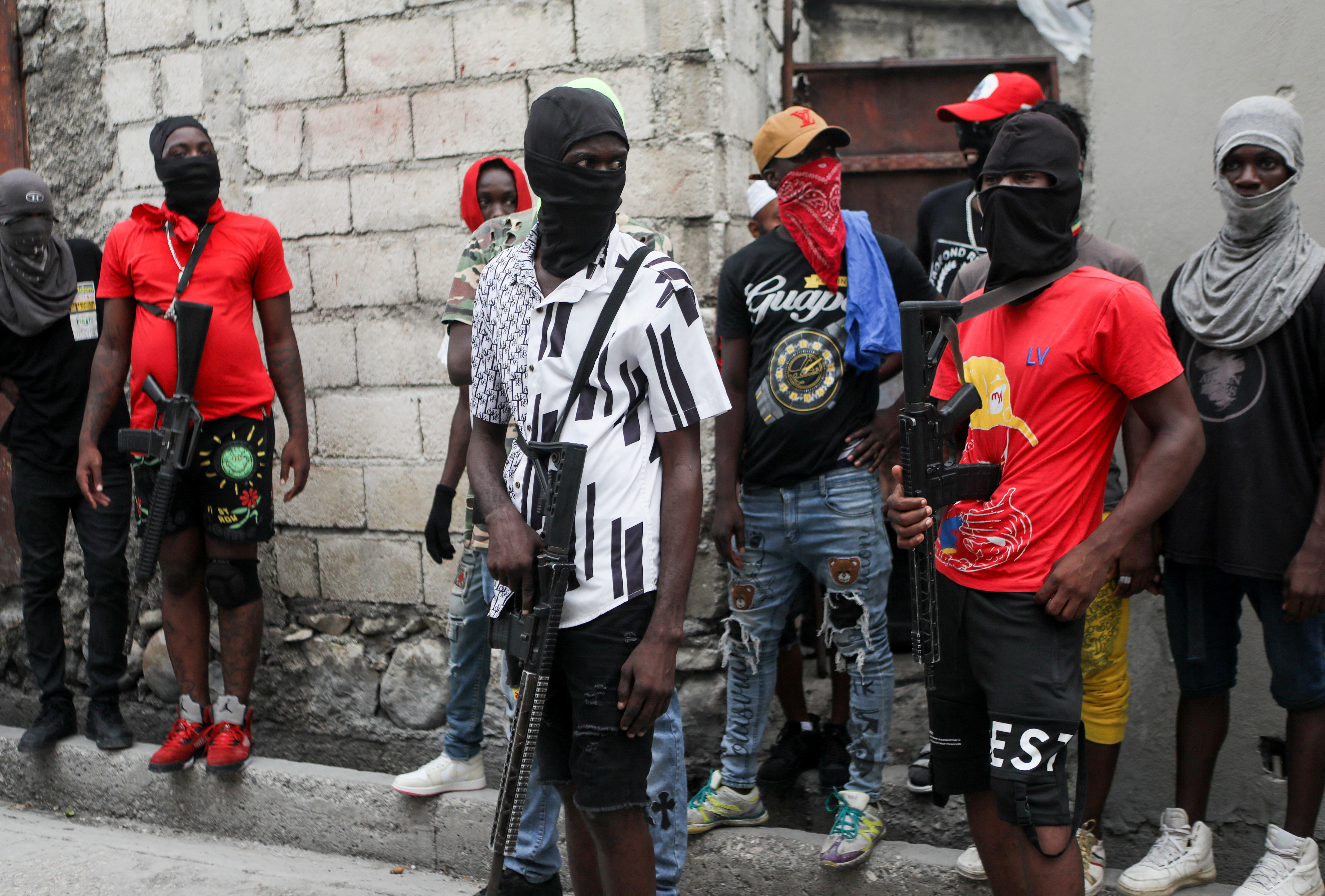 Jimmy "Barbecue" Cherizier leads a march against Prime Minister Ariel Henry, in Port-au-Prince
