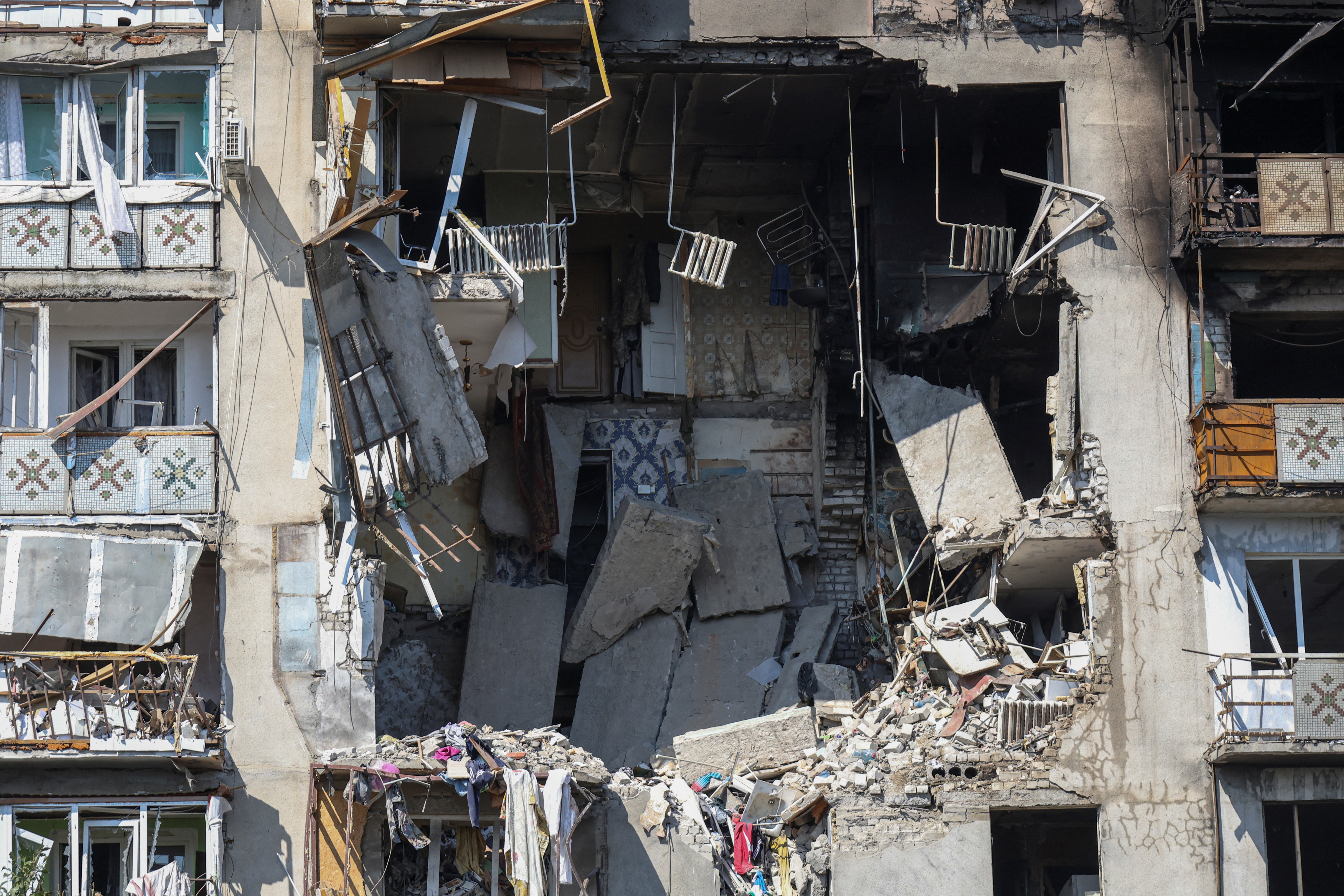 Aftermath of a Russian drone attack in Odesa