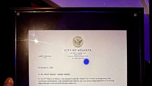 November 18th is now proclaimed as ‘Davido’s Day’ in the city of Atlanta