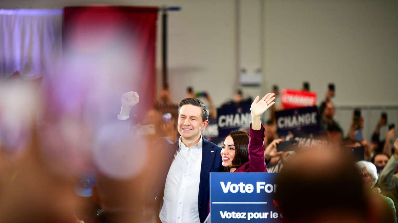 Conservative Party of Canada's leader Pierre Poilievre holds a rally in Saskatoon