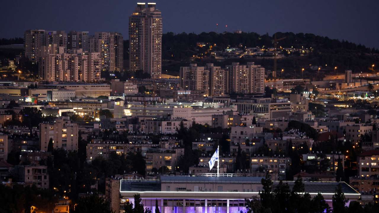 A general view shows the Knesset, Israel's parliament on a day of demonstrations and a parliament vote on a contested bill that limits Supreme Court powers to void some government decisions, in Jerusalem