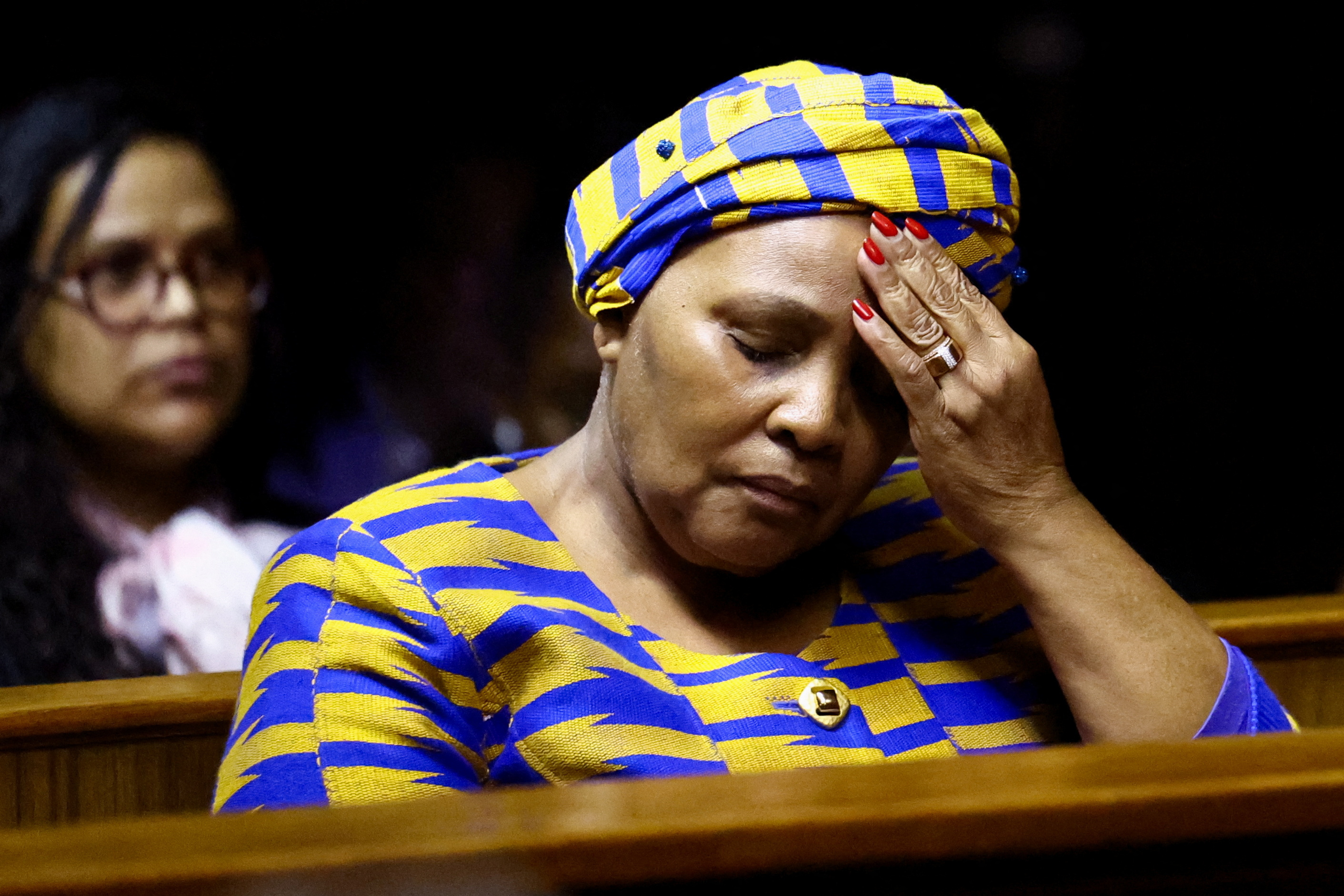 Former South African National Assembly Speaker Nosiviwe Mapisa-Nqakula appears in court on corruption charges, in Pretoria