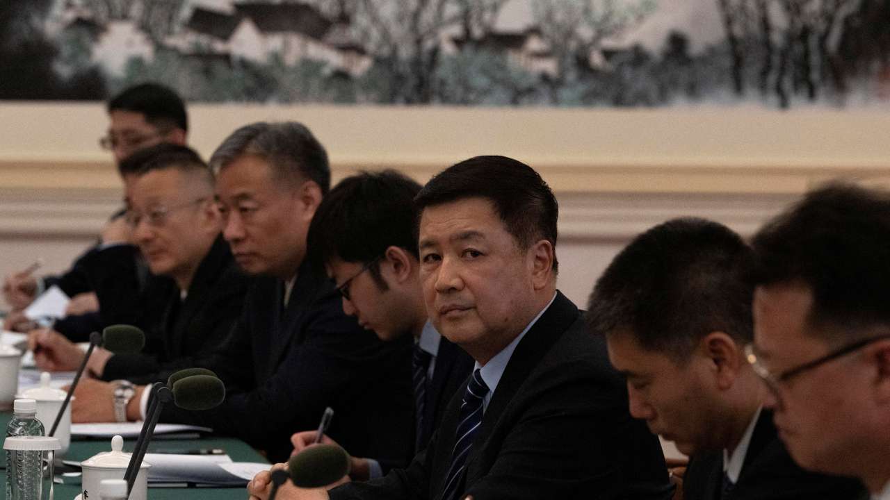 FILE PHOTO: Dr. Rahul Gupta, head of the White House's Office of National Drug Control Policy meets with the Chinese Minister of Public Security Wang Xiaohong, in Beijing