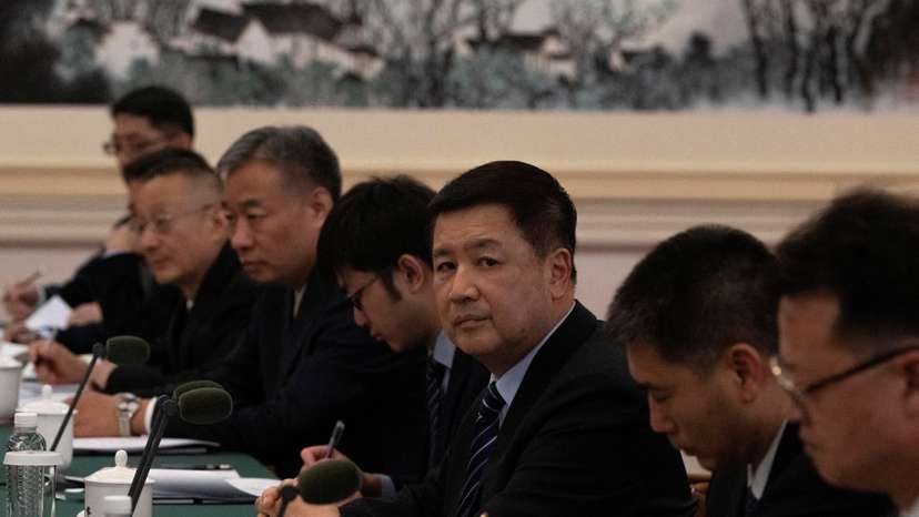 FILE PHOTO: Dr. Rahul Gupta, head of the White House's Office of National Drug Control Policy meets with the Chinese Minister of Public Security Wang Xiaohong, in Beijing